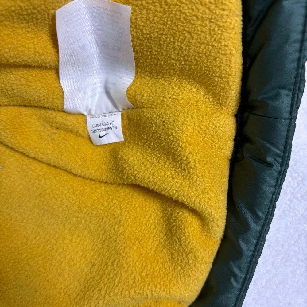 Nike Hooded Puffer Ski Jacket Mens Large‎ Color Block Green Yellow Red Full Zip - Picture 15 of 15